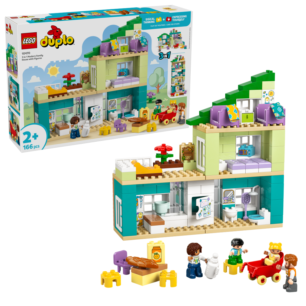 LEGO DUPLO 3in1 Modern Family House with Figures Set 10470