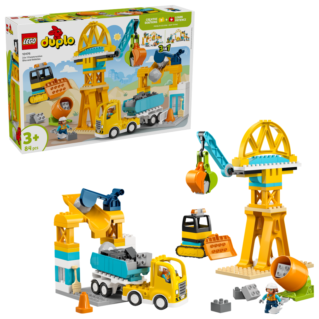 LEGO DUPLO 3in1 Construction Site and Vehicles Set 10476