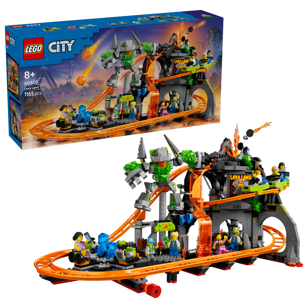 LEGO City Lava Land Roller Coaster Park Set 60501
