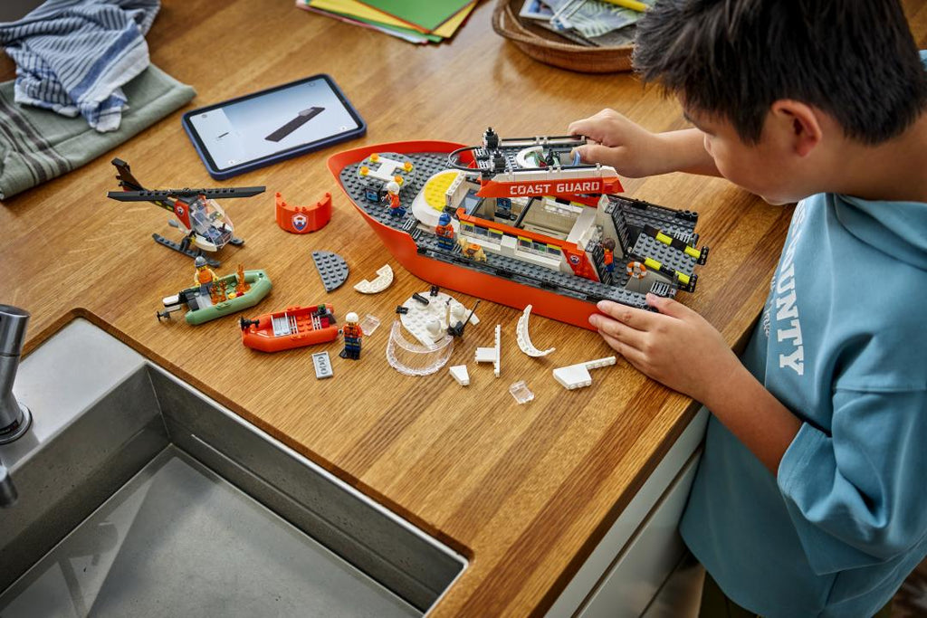 LEGO City Coast Guard Rescue Boat & Helicopter Set 60504