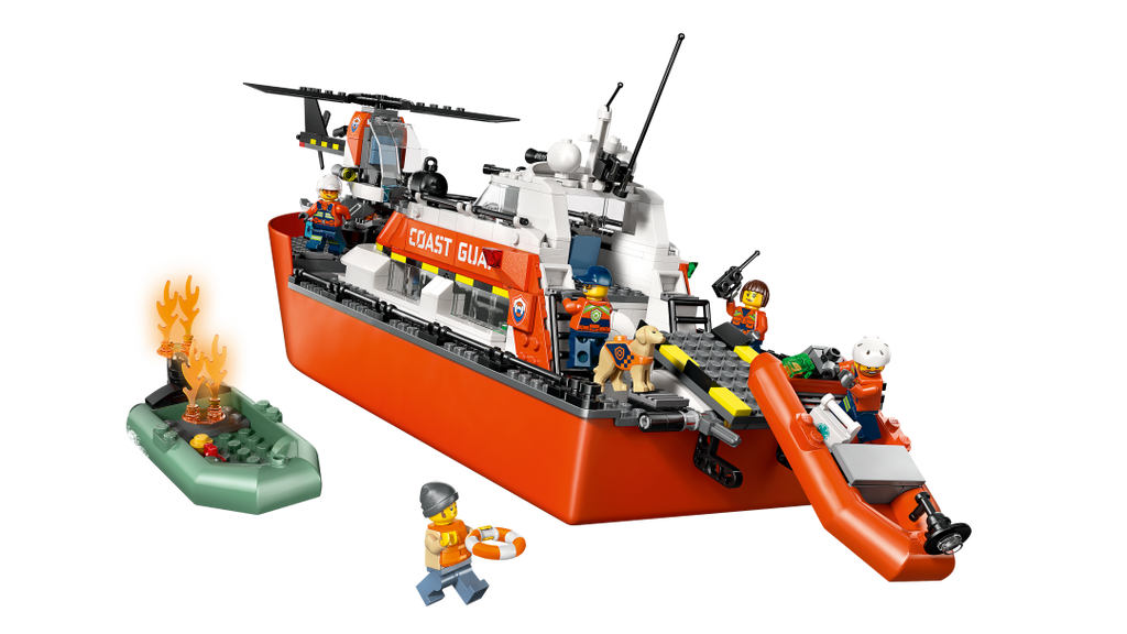 LEGO City Coast Guard Rescue Boat & Helicopter Set 60504