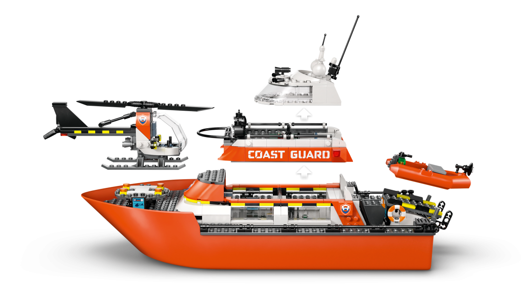 LEGO City Coast Guard Rescue Boat & Helicopter Set 60504