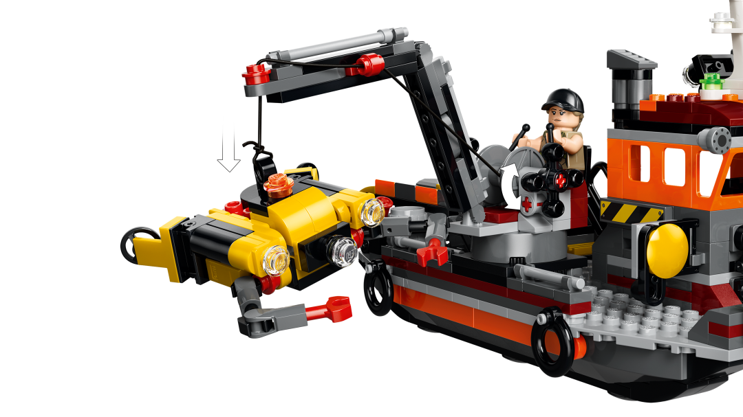 LEGO Jurassic World Mosasaurus Dinosaur Boat Attack Set 77983