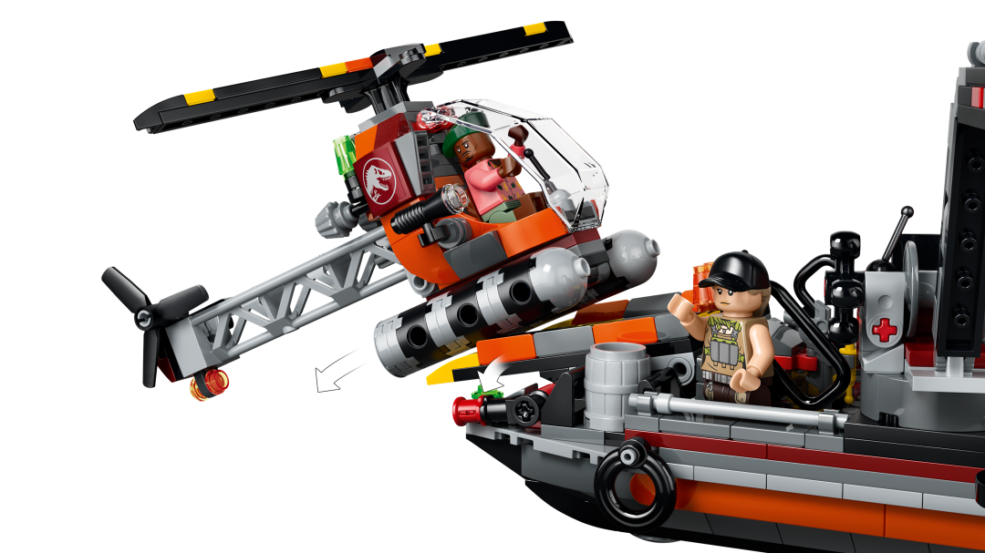 LEGO Jurassic World Mosasaurus Dinosaur Boat Attack Set 77983