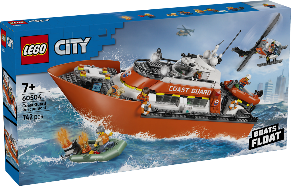 LEGO City Coast Guard Rescue Boat & Helicopter Set 60504