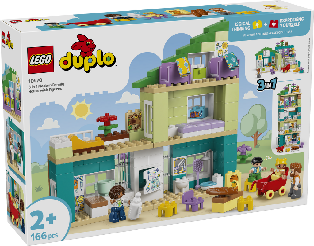 LEGO DUPLO 3in1 Modern Family House with Figures Set 10470