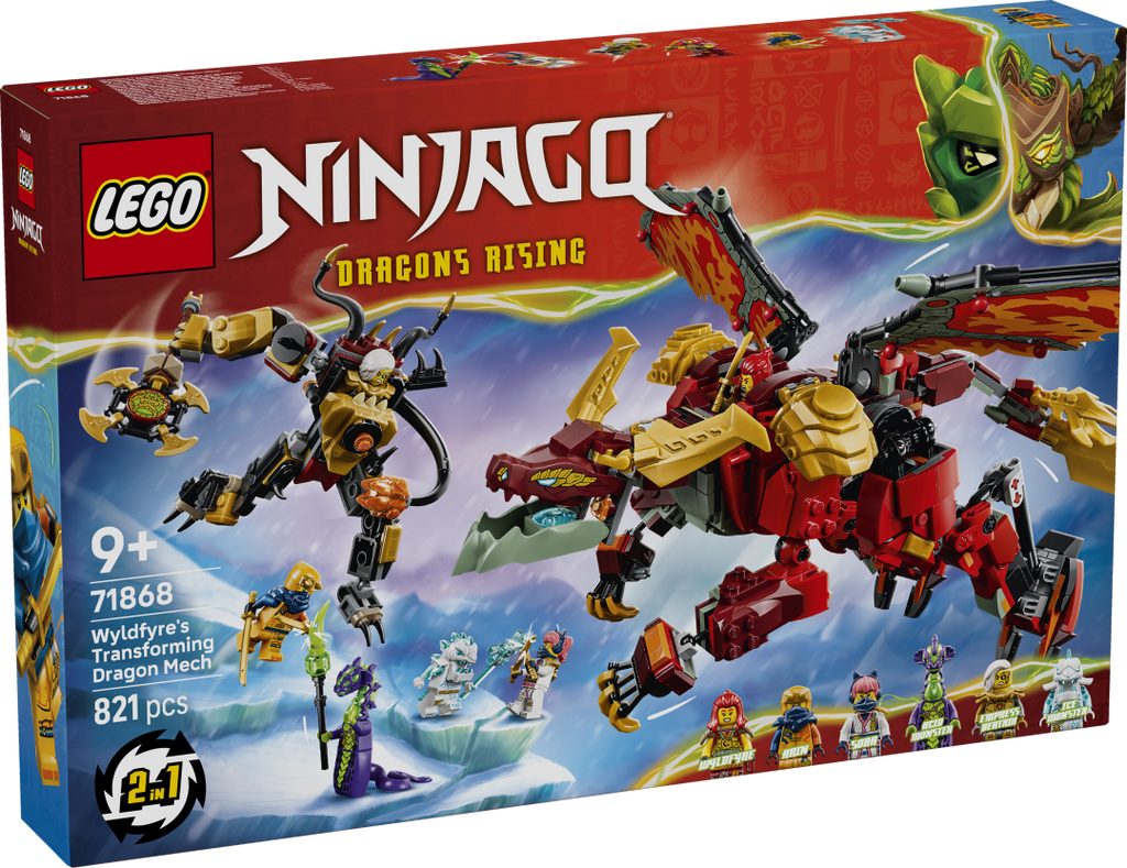LEGO NINJAGO Wyldfyre's Transforming Dragon Mech Set 71868