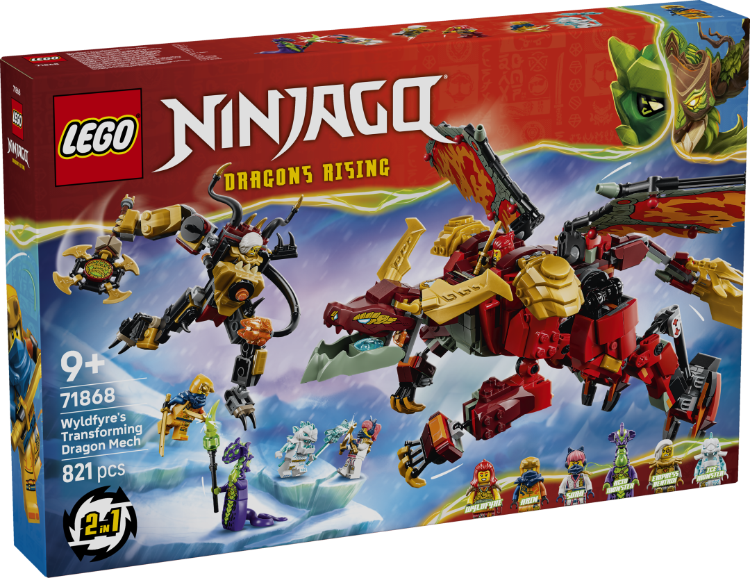 LEGO NINJAGO Wyldfyre's Transforming Dragon Mech Set 71868