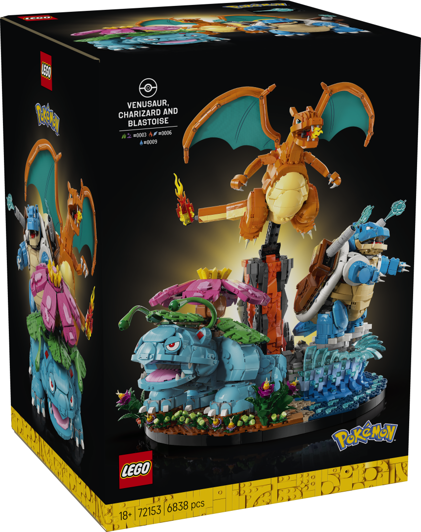 LEGO Pokémon Venusaur, Charizard and Blastoise Set 72153
