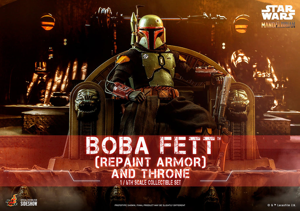 Boba Fett (Repaint Armor) and Throne Star Wars Sixth Scale Figure Set