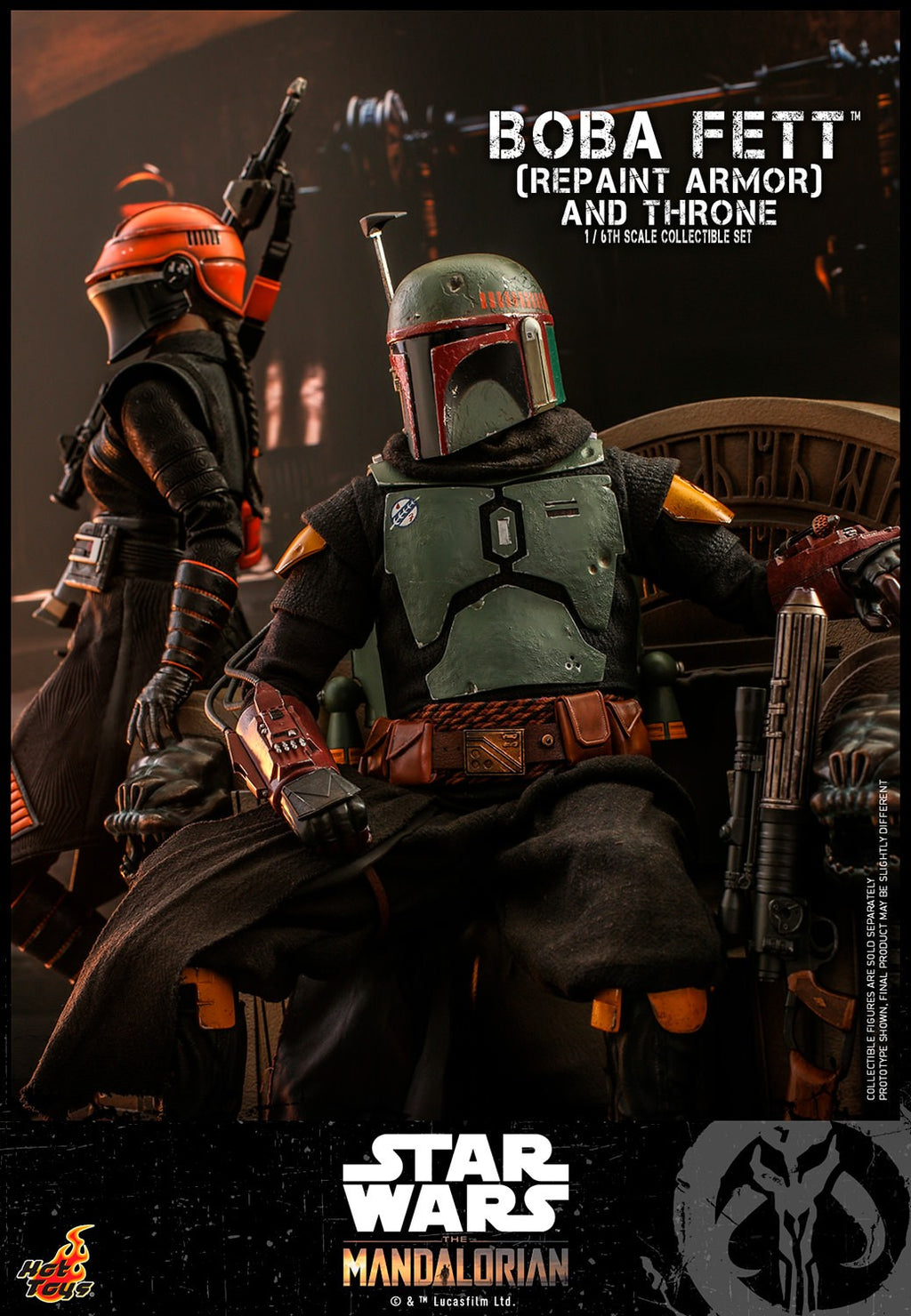Boba Fett (Repaint Armor) and Throne Star Wars Sixth Scale Figure Set
