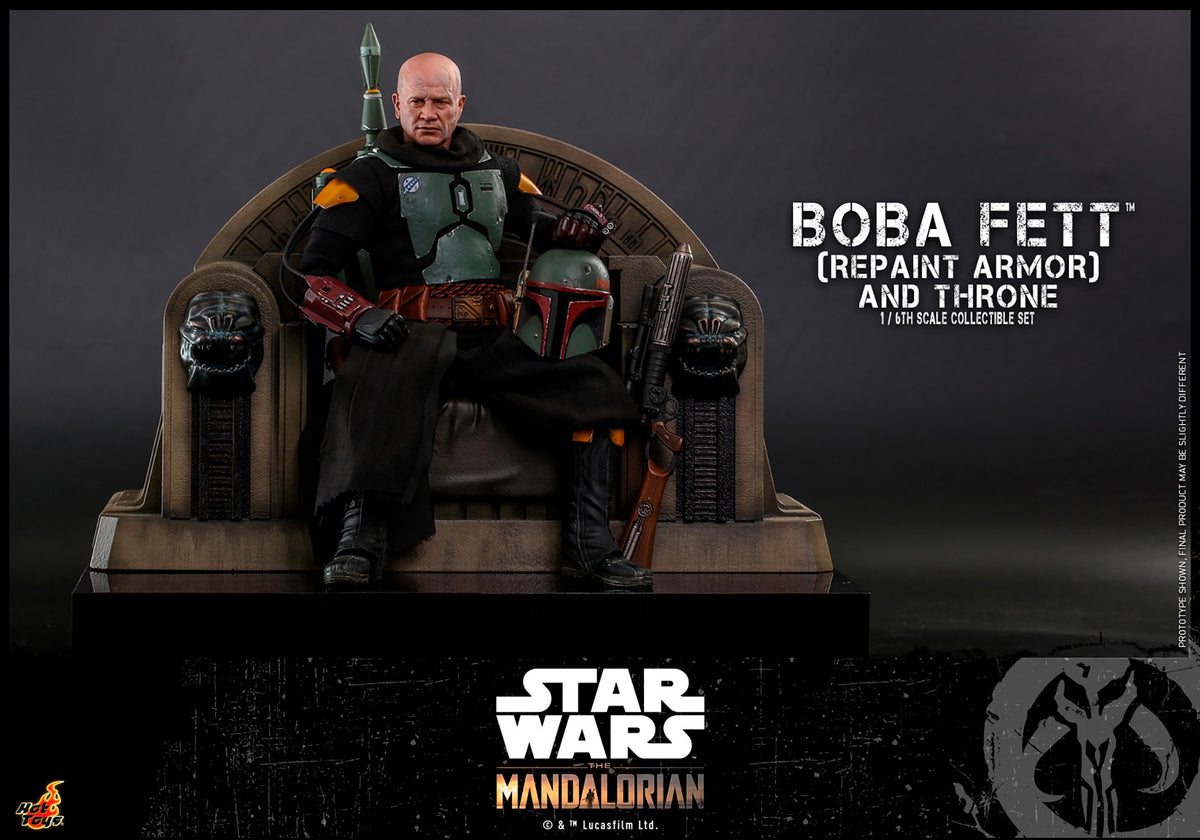 Boba Fett (Repaint Armor) and Throne Star Wars Sixth Scale Figure Set