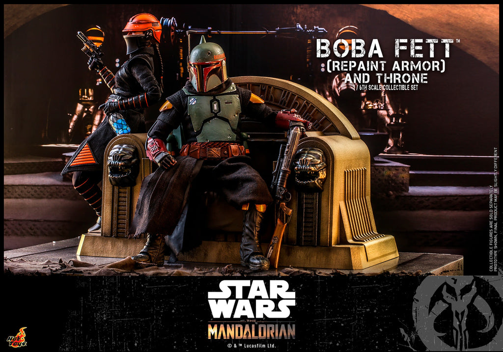 Boba Fett (Repaint Armor) and Throne Star Wars Sixth Scale Figure Set