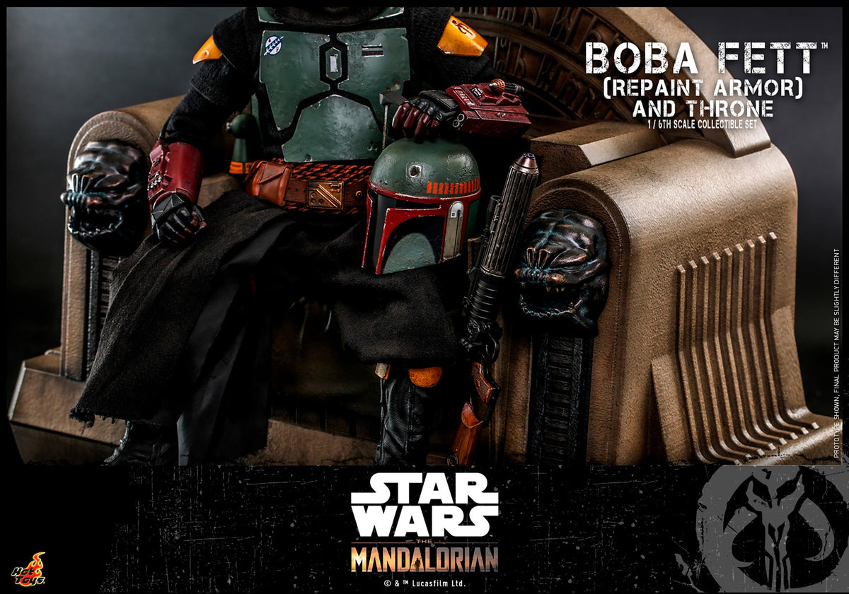 Boba Fett (Repaint Armor) and Throne Star Wars Sixth Scale Figure Set