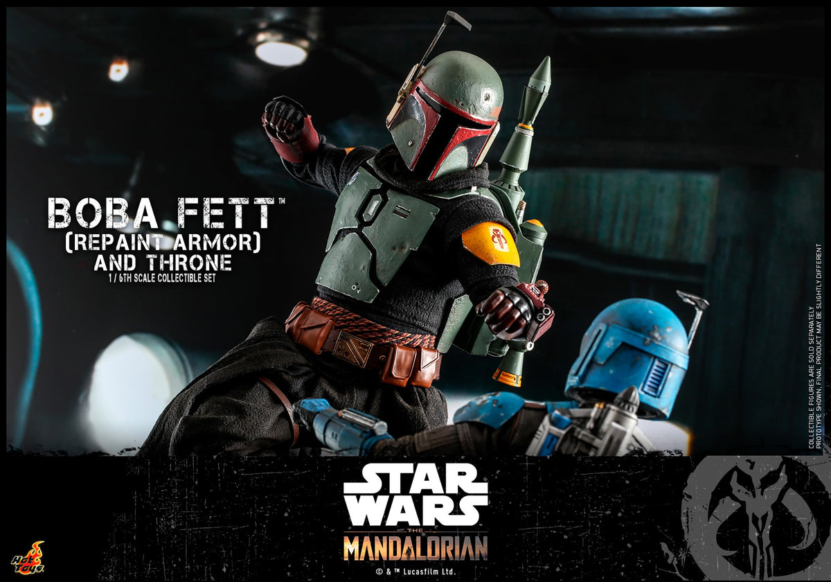 Boba Fett (Repaint Armor) and Throne Star Wars Sixth Scale Figure Set
