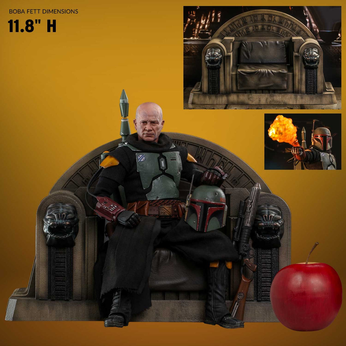 Boba Fett (Repaint Armor) and Throne Star Wars Sixth Scale Figure Set