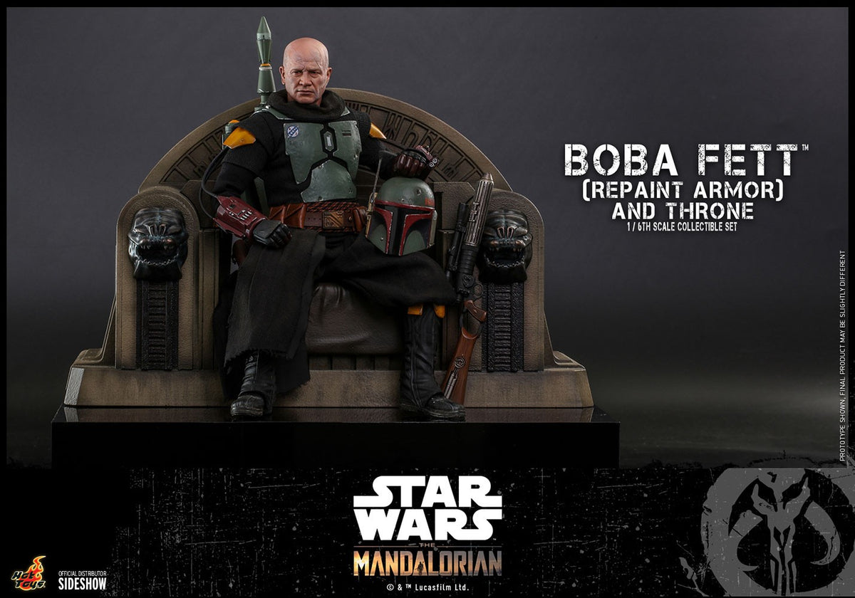 Boba Fett (Repaint Armor) and Throne Star Wars Sixth Scale Figure Set