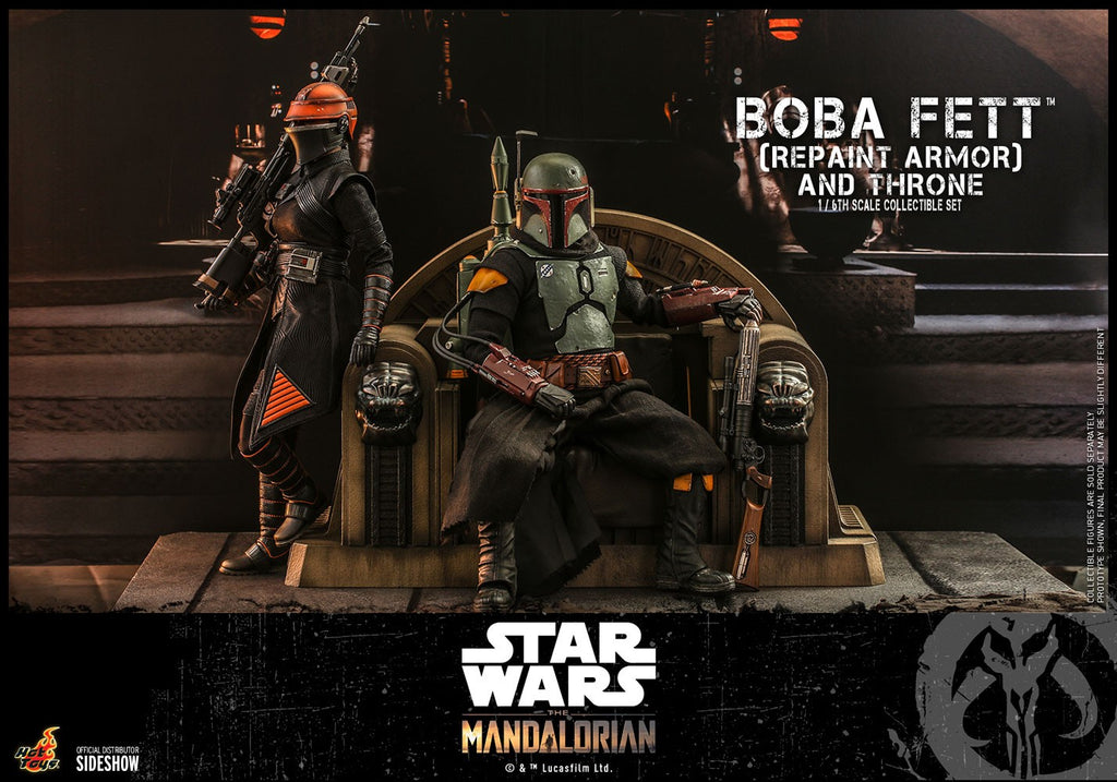 Boba Fett (Repaint Armor) and Throne Star Wars Sixth Scale Figure Set