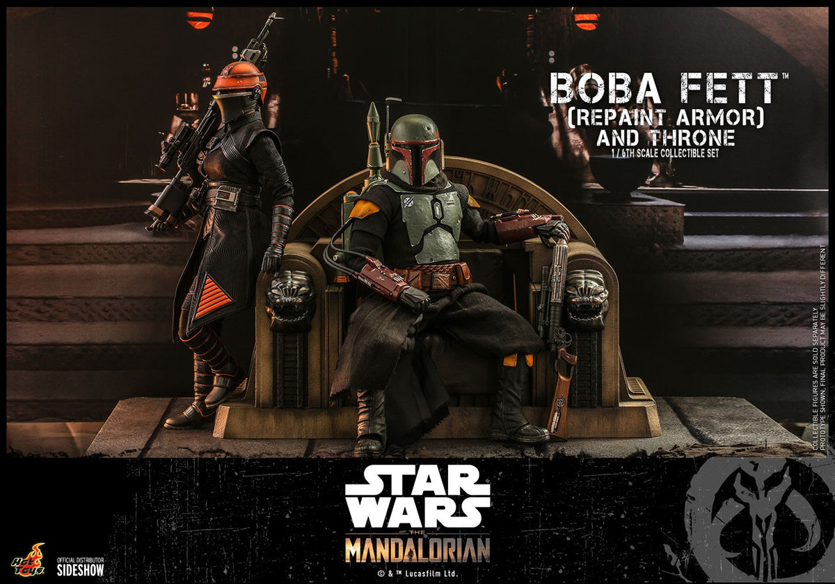 Boba Fett (Repaint Armor) and Throne Star Wars Sixth Scale Figure Set