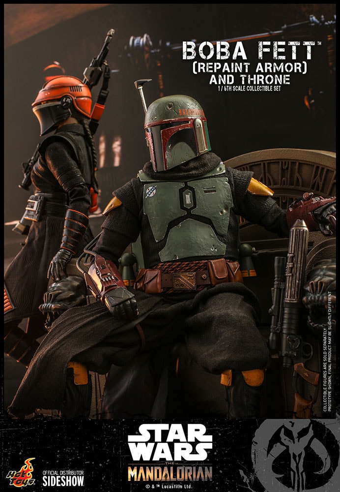 Boba Fett (Repaint Armor) and Throne Star Wars Sixth Scale Figure Set