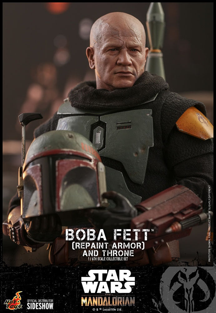 Boba Fett (Repaint Armor) and Throne Star Wars Sixth Scale Figure Set