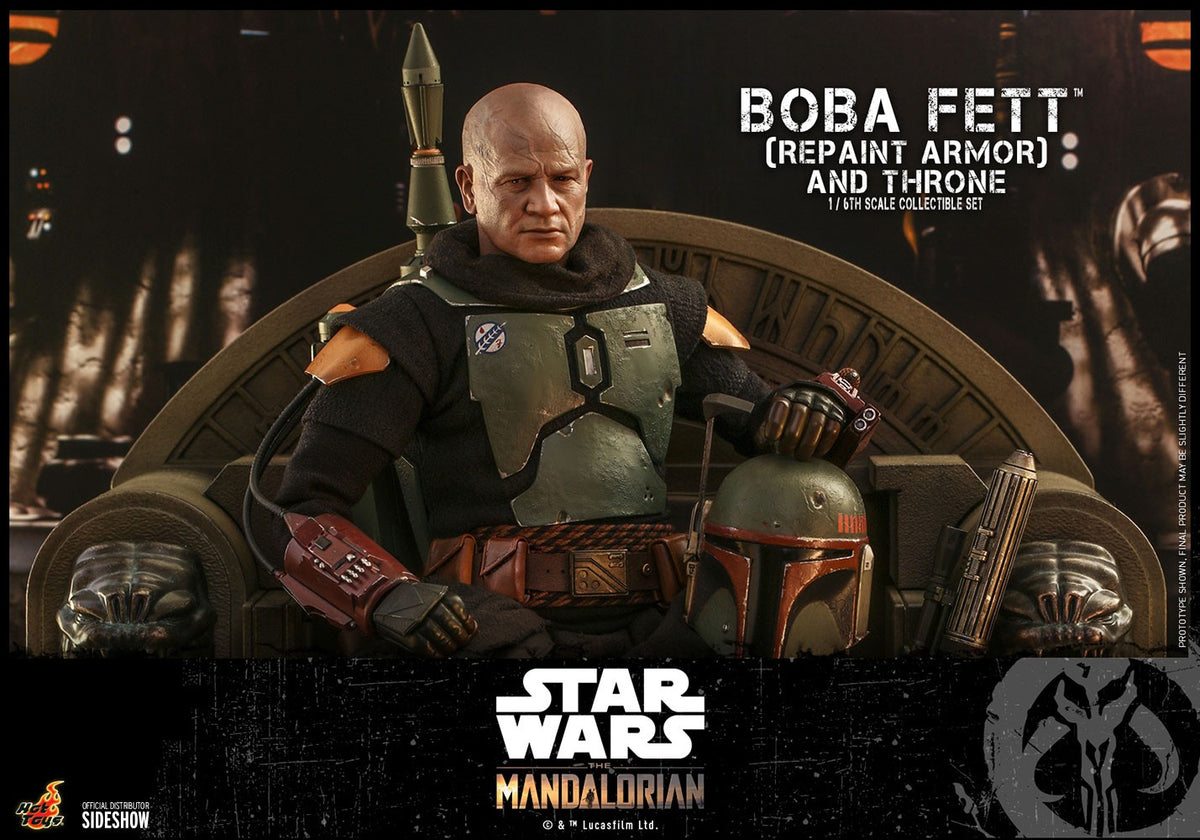 Boba Fett (Repaint Armor) and Throne Star Wars Sixth Scale Figure Set