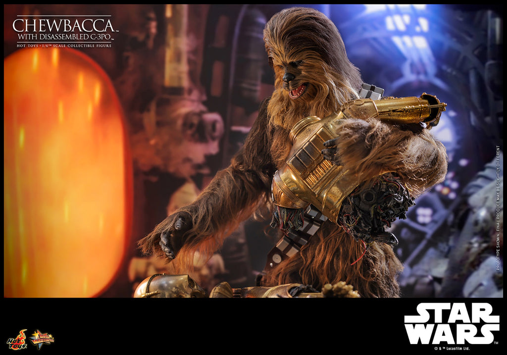 Chewbacca with Disassembled C-3PO Star Wars Sixth Scale Figure