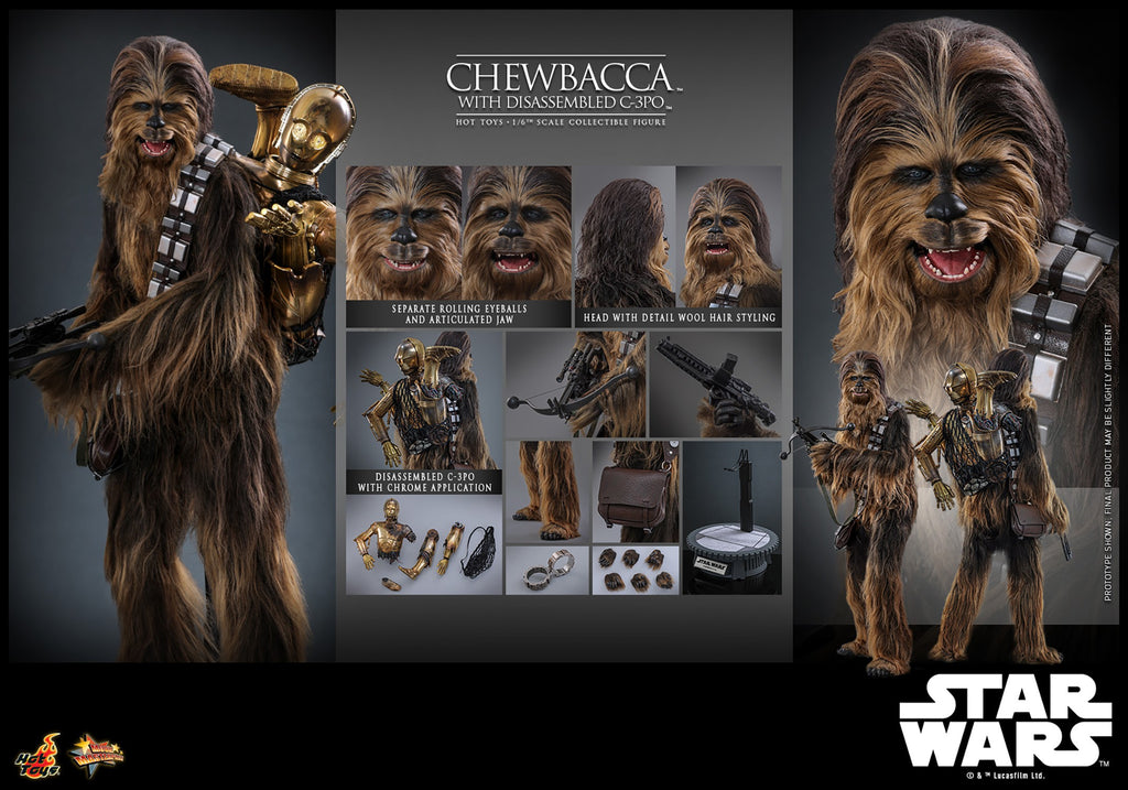 Chewbacca with Disassembled C-3PO Star Wars Sixth Scale Figure