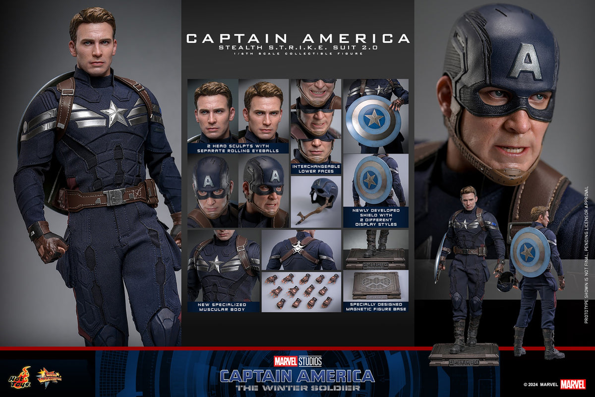 Captain America (Stealth S.T.R.I.K.E. Suit) 2.0 Marvel Sixth Scale Figure