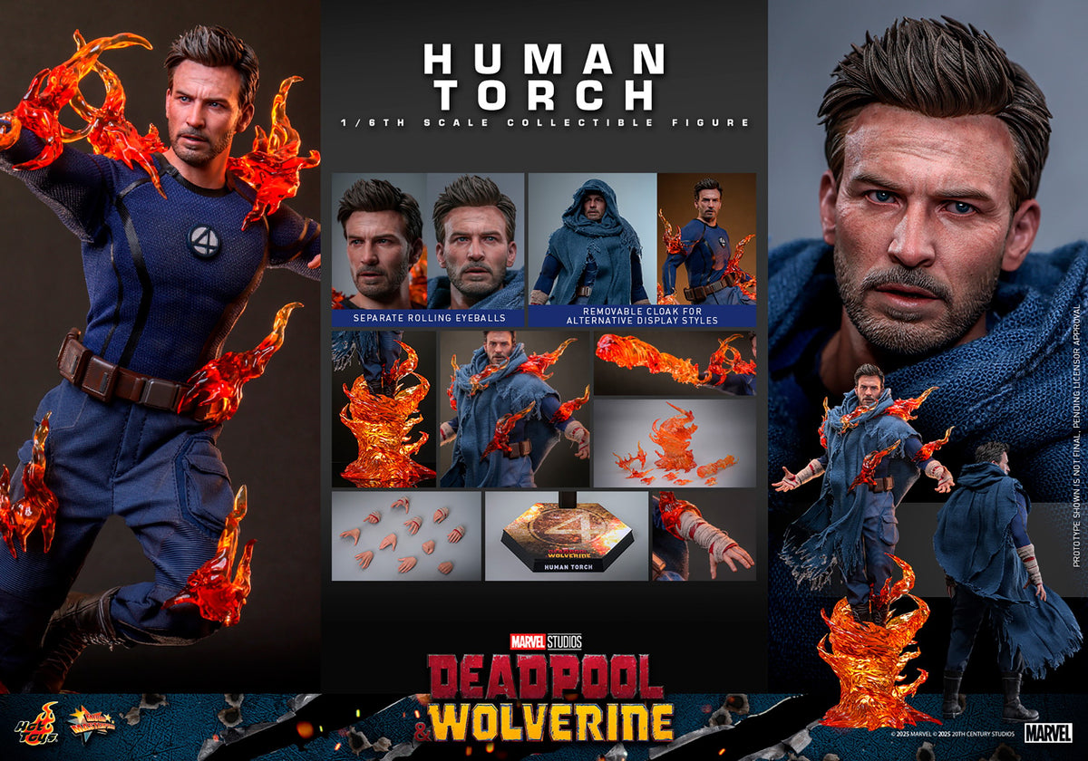 Human Torch Marvel Sixth Scale Figure