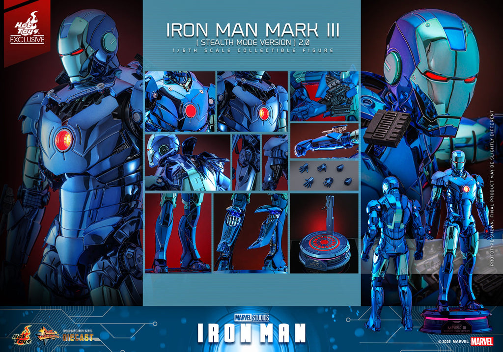 Iron Man Mark III (Stealth Mode Version) 2.0 Marvel Sixth Scale Figure