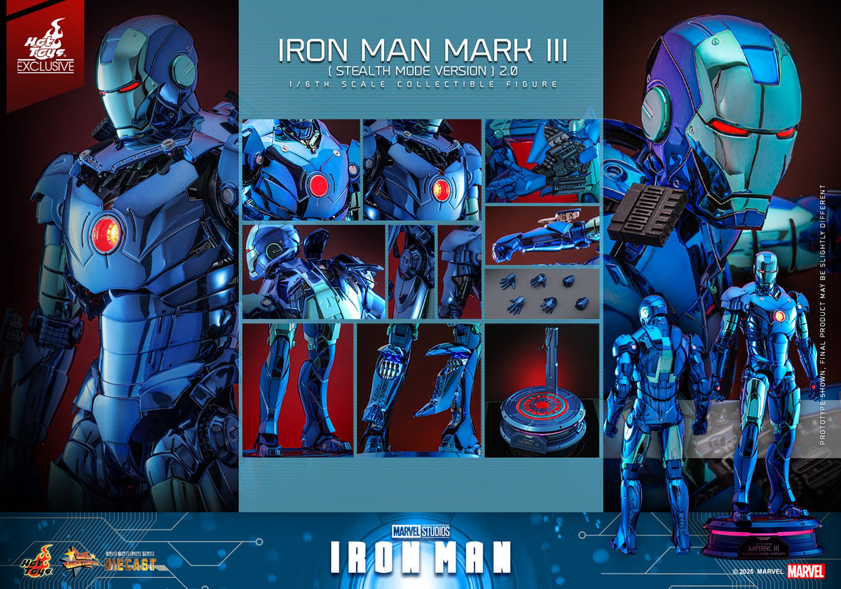 Iron Man Mark III (Stealth Mode Version) 2.0 Marvel Sixth Scale Figure
