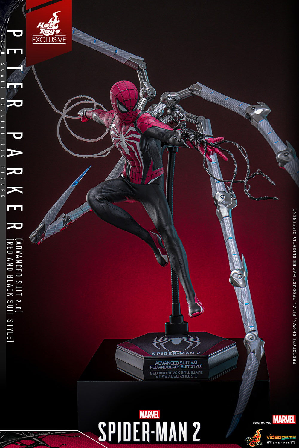 Peter Parker (Advanced Suit 2.0) (Red and Black Suit Style) Marvel Sixth Scale Figure