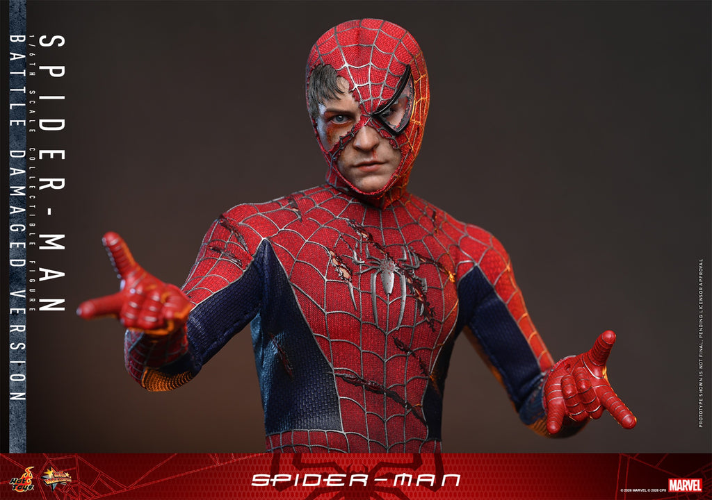 Spider-Man (Battle Damaged Version) Marvel Sixth Scale Figure