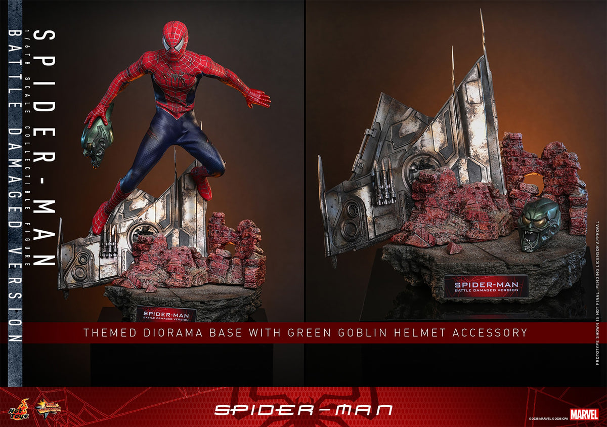 Spider-Man (Battle Damaged Version) Marvel Sixth Scale Figure
