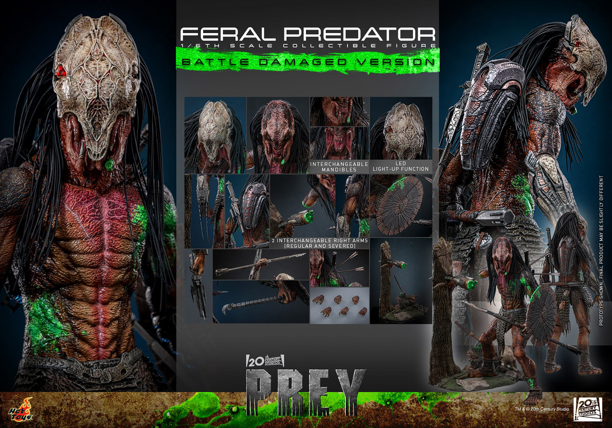 Feral Predator (Battle Damaged Version) Sixth Scale Figure