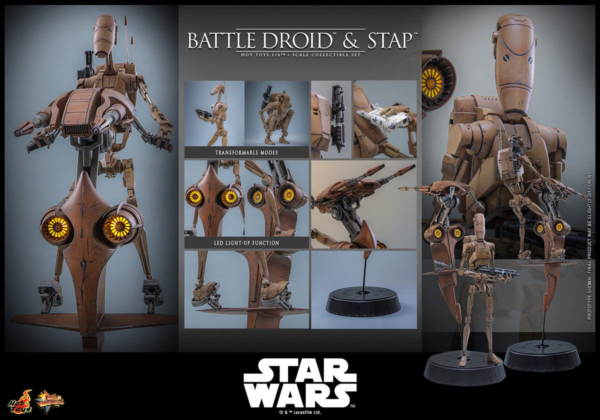 Battle Droid & STAP Star Wars Sixth Scale Figure Set