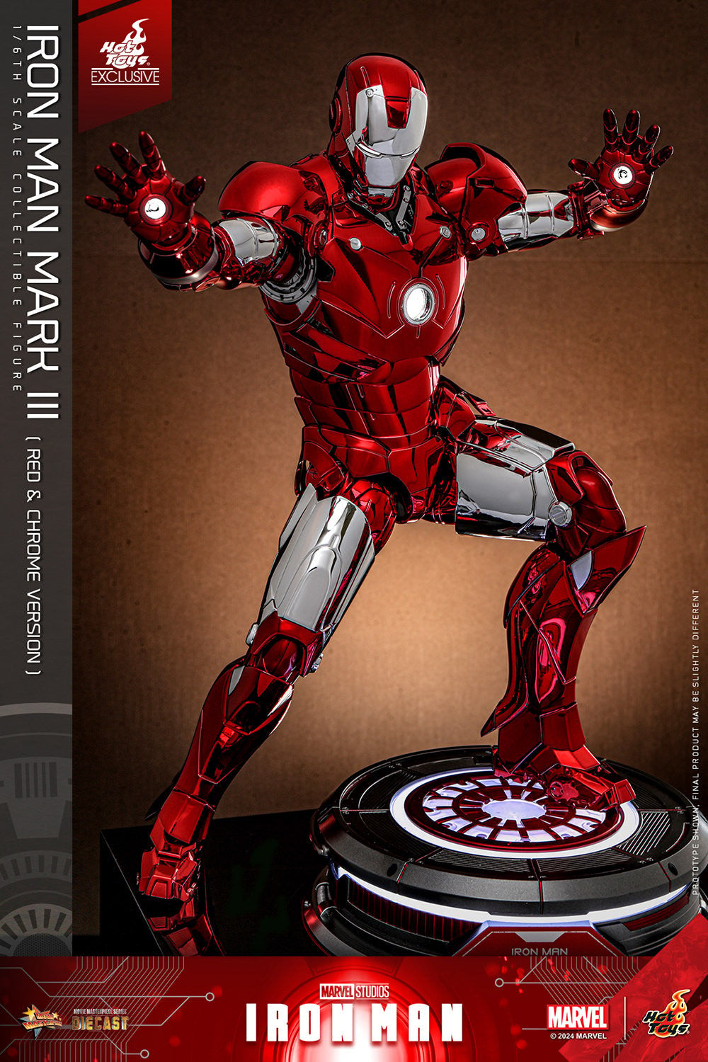 Iron Man Mark III (Red & Chrome Version) Marvel Sixth Scale Figure