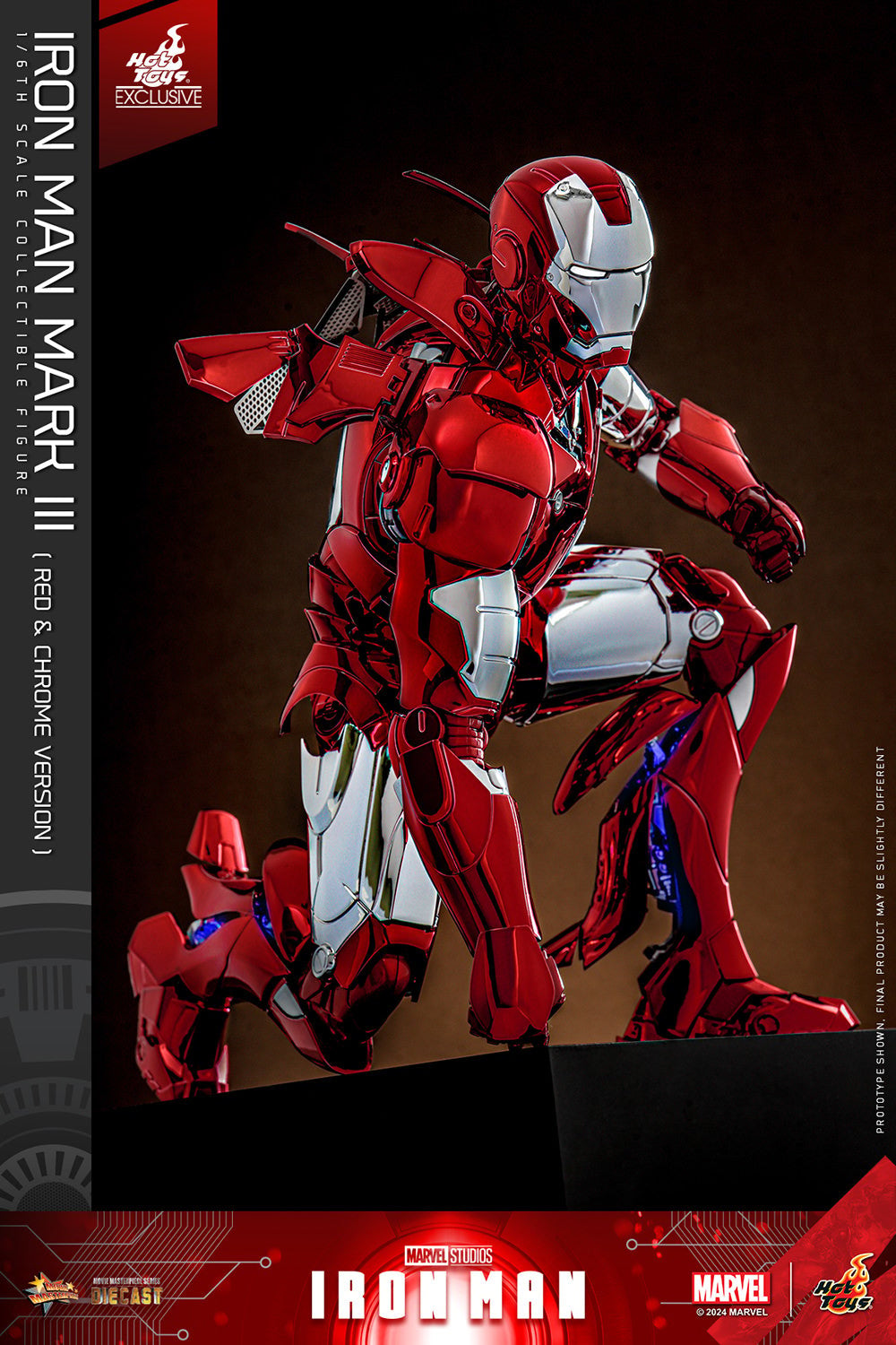 Iron Man Mark III (Red & Chrome Version) Marvel Sixth Scale Figure