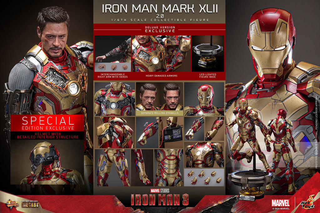 Iron Man Mark XLII (2.0) Marvel Sixth Scale Figure