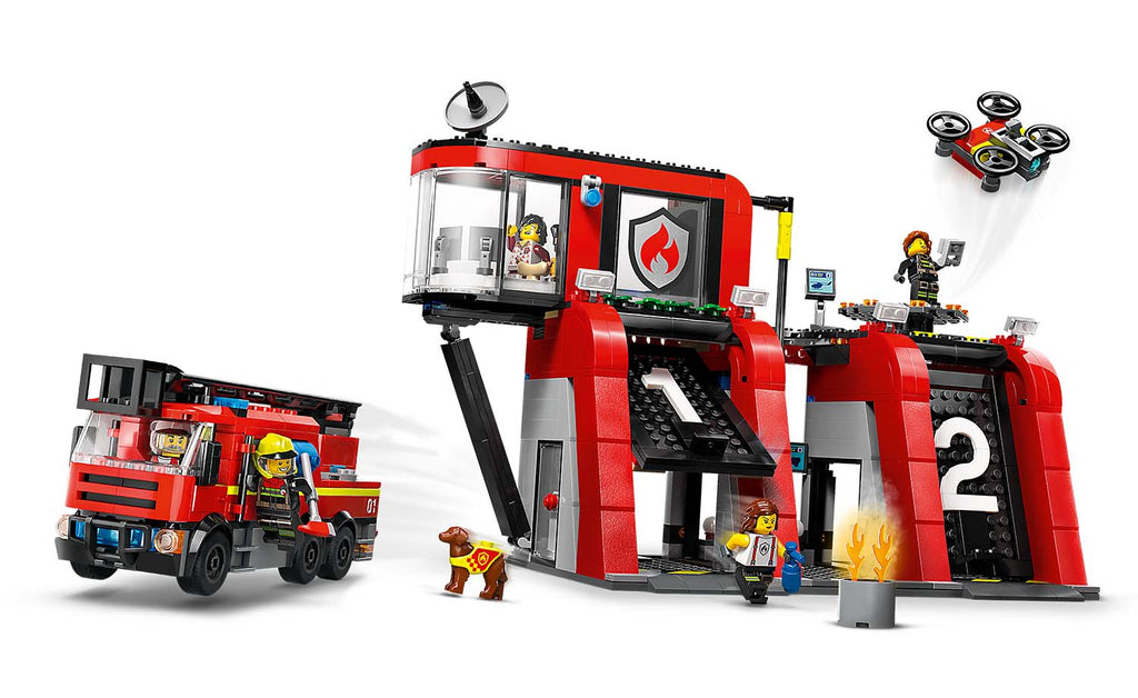 LEGO City Fire Station With Fire Truck Set 60414
