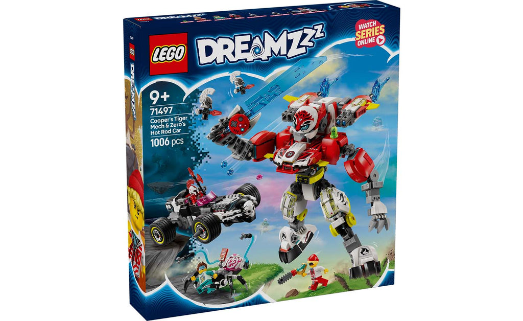 LEGO DREAMZzz Cooper's Tiger Mech & Zero's Hot Rod Car Set 71497
