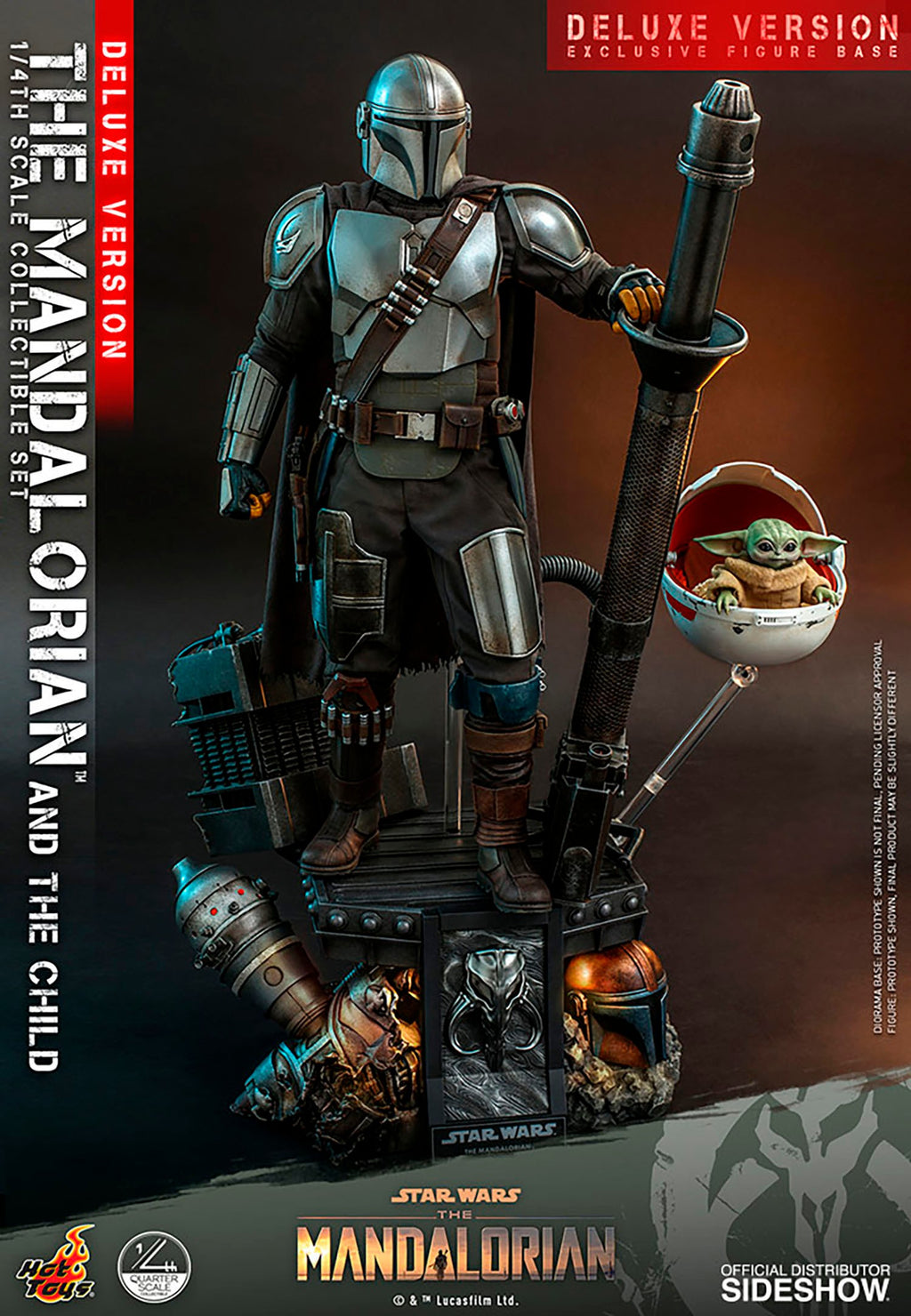The Mandalorian and The Child Star Wars Quarter Scale Figure