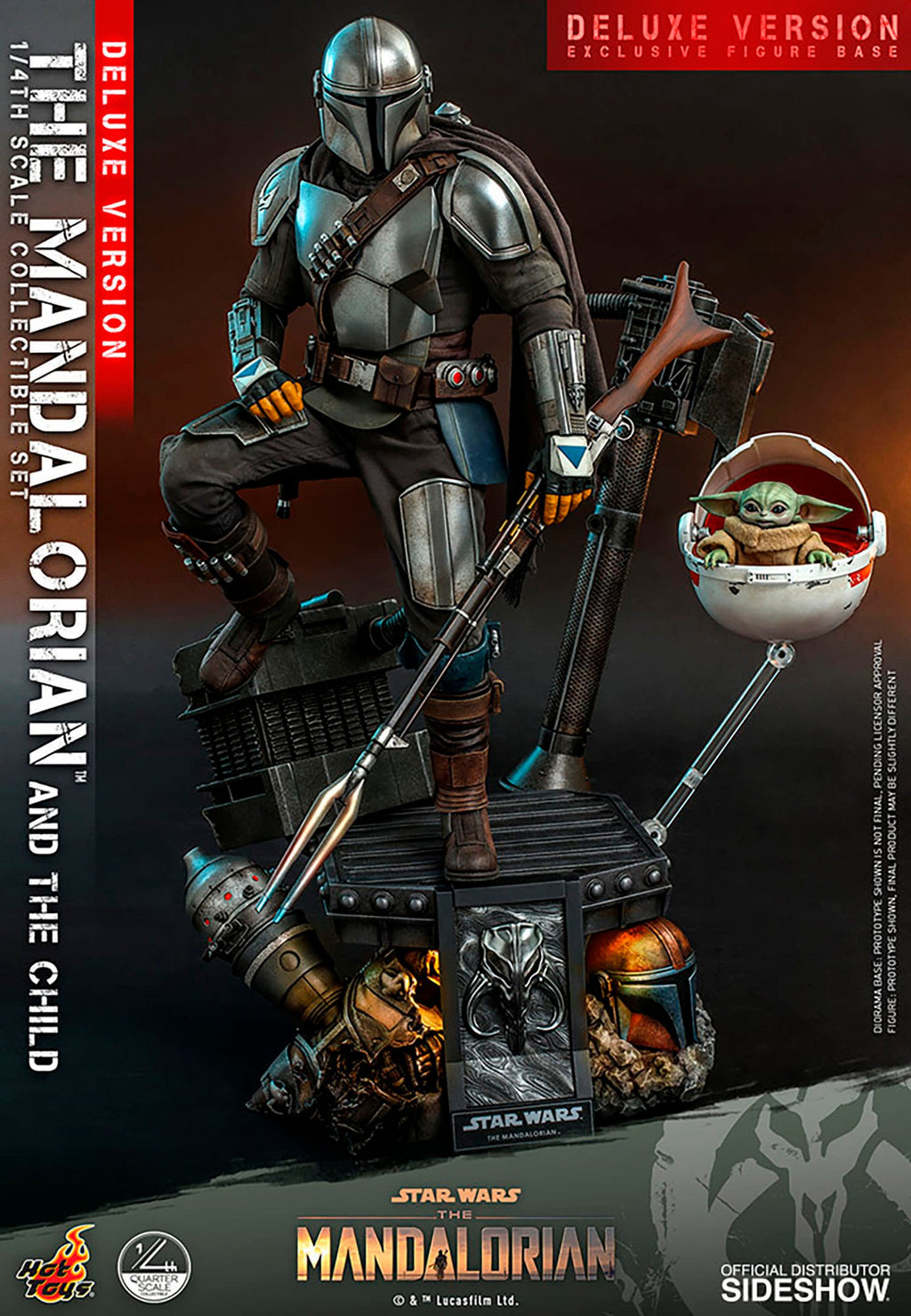 The Mandalorian and The Child Star Wars Quarter Scale Figure
