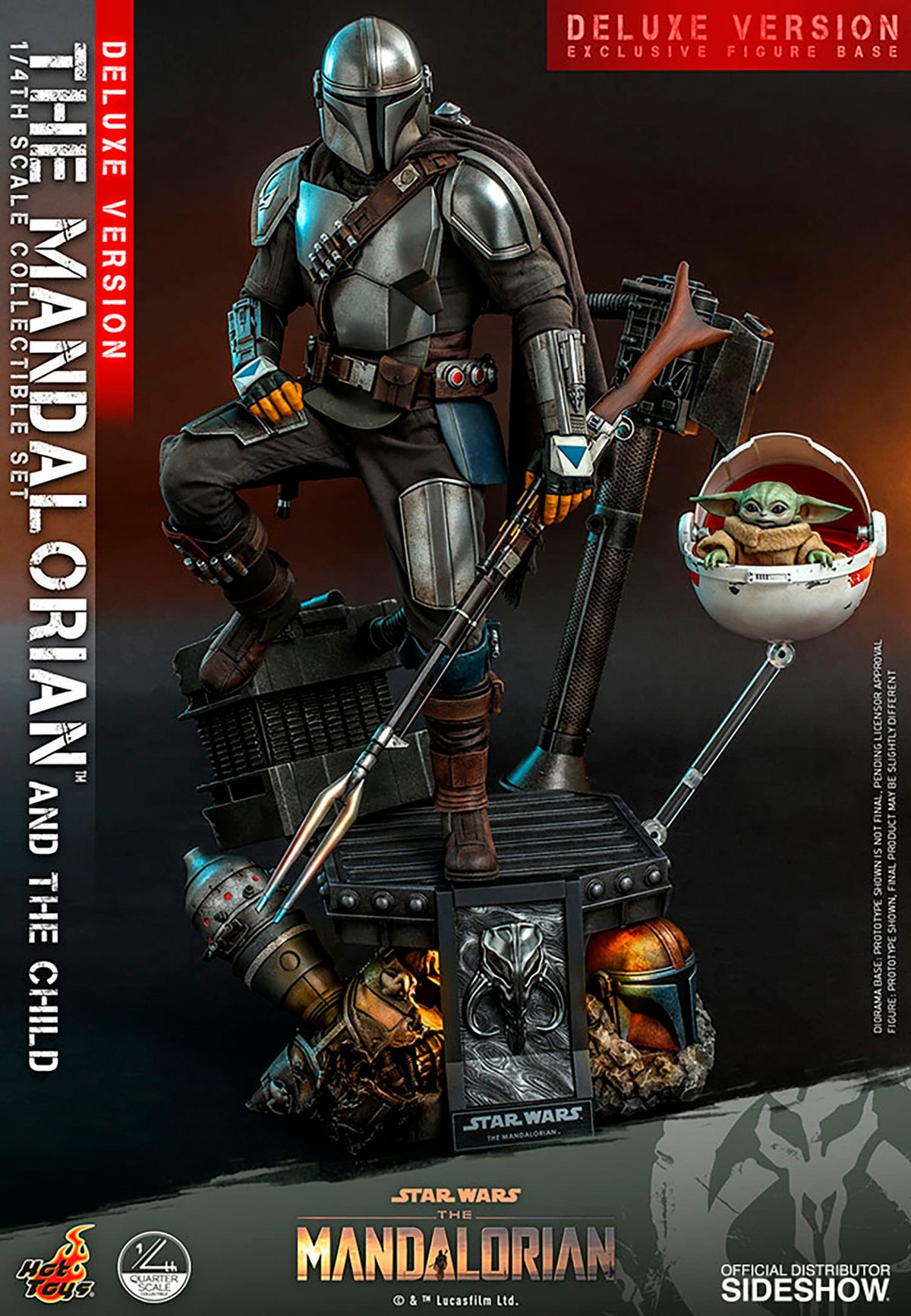 The Mandalorian and The Child Star Wars Quarter Scale Figure